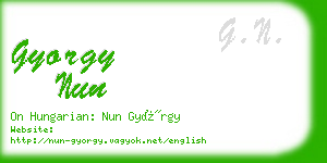 gyorgy nun business card